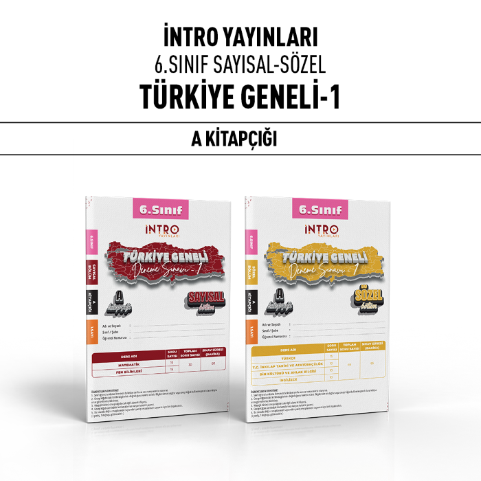 İNTRO 06.SINIF TÜRKİYE GENELİ SAY/SÖZ 1-A -25-26